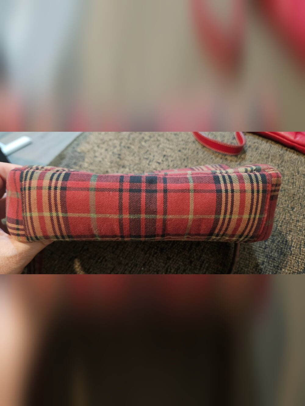 Vintage Ralph Lauren Red Tartan Plaid Purse - Picture 4 of 10